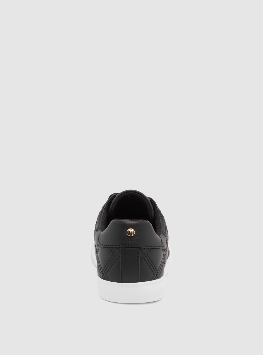 GUESS Womens Black Garda Low-Top Sneakers GARDA Back View