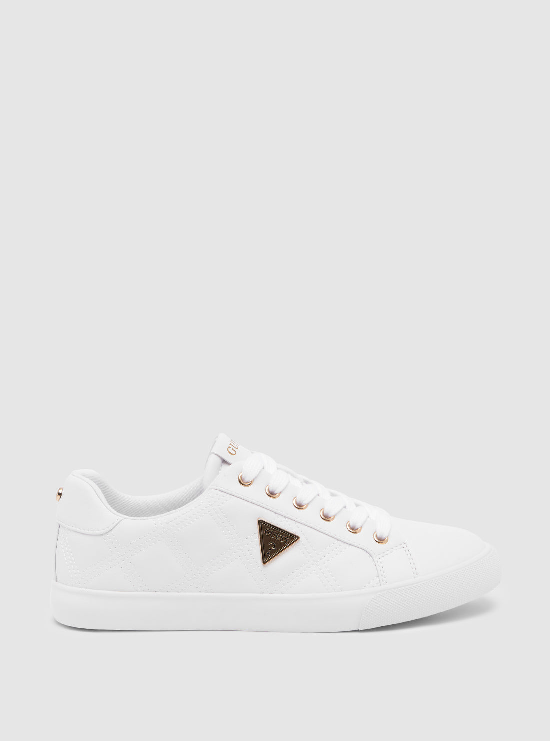 GUESS White Garda Low-Top Sneakers GARDA Side View