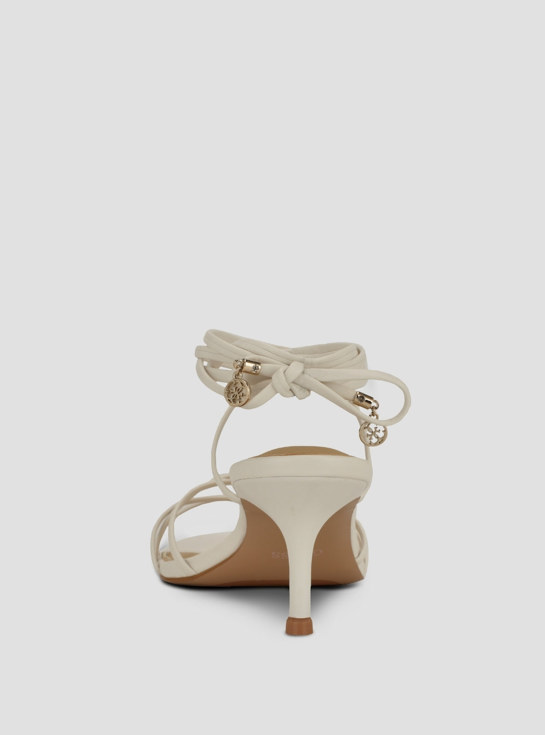 GUESS Footwear White Garsie Heels GARSIE Back View