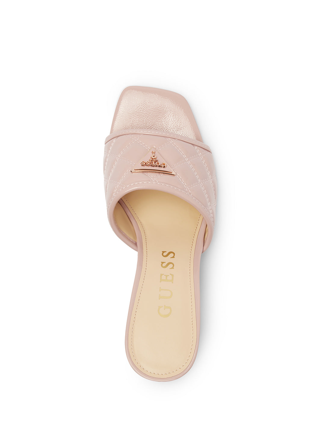 GUESS Beige Gelina Block Heels top view 