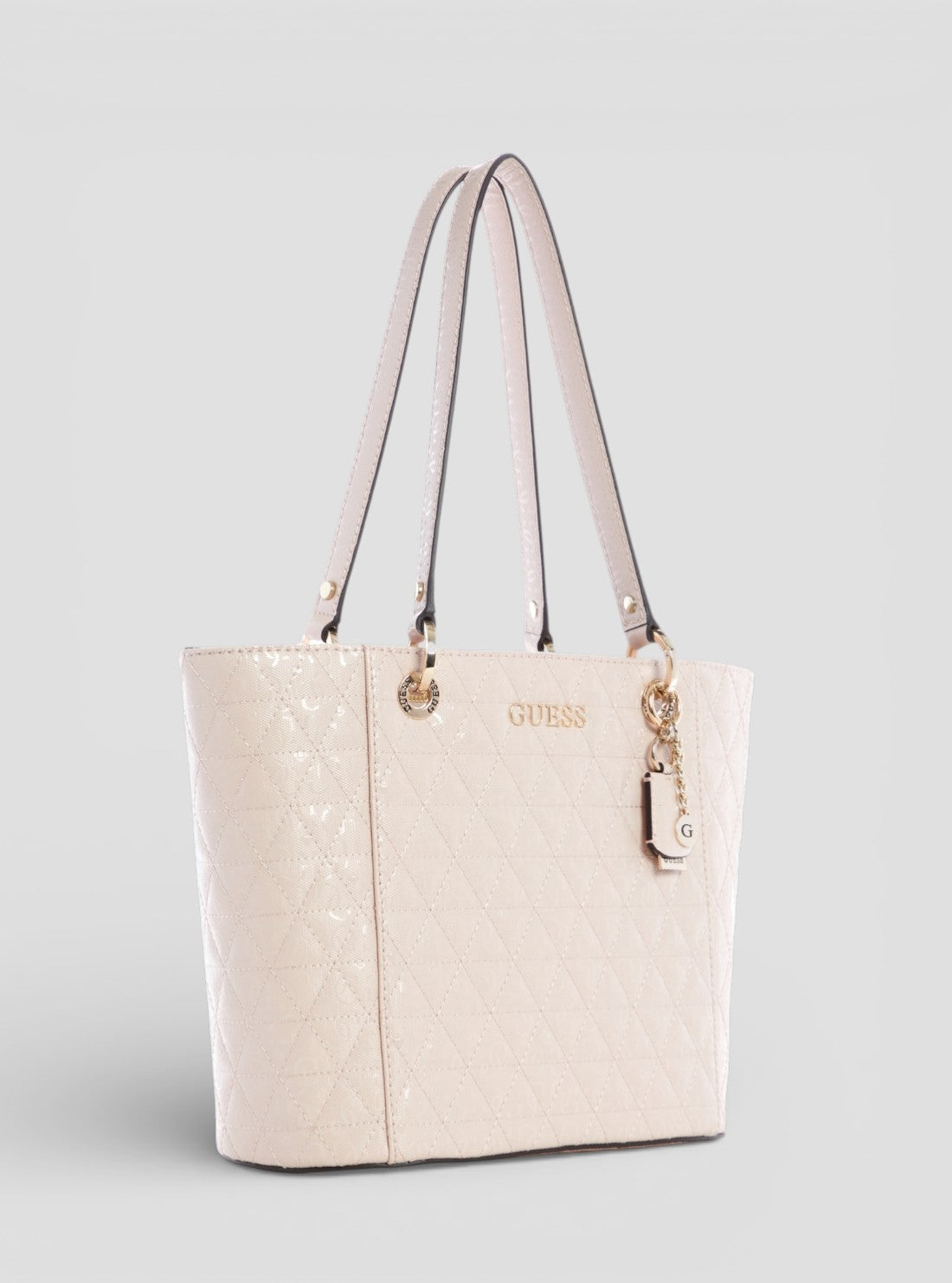 GUESS Womens Blush Logo Noelle Small Elite Tote Bag GG787922 Side View