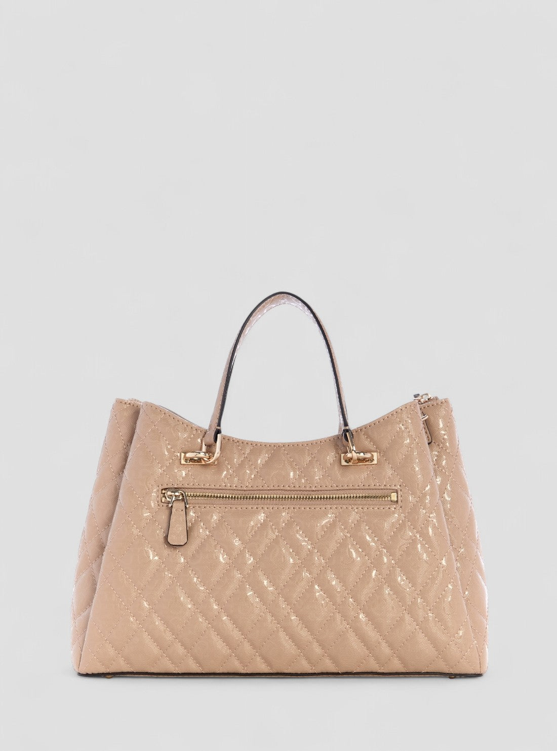 GUESS Womens Beige Isemay Girlfriend Shoulder Satchel Bag GG962806 Back View