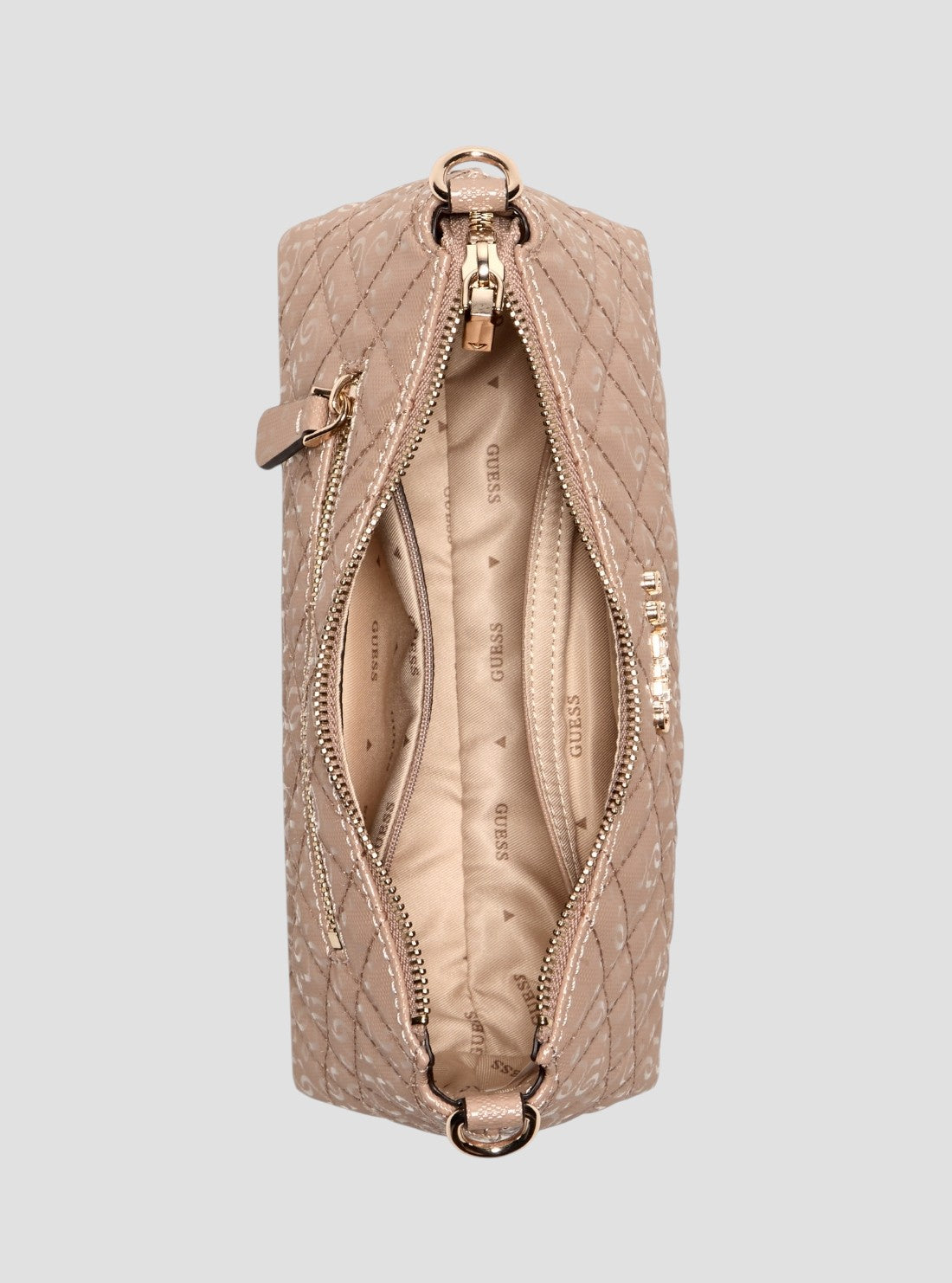 GUESS Womens Beige Logo Isemay Shoulder Bag GG962818 Inside VIew