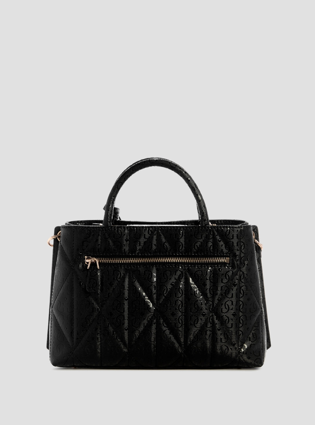 GUESS Womens Black Aldina Girlfriend Satchel Bag GG966306 Back View