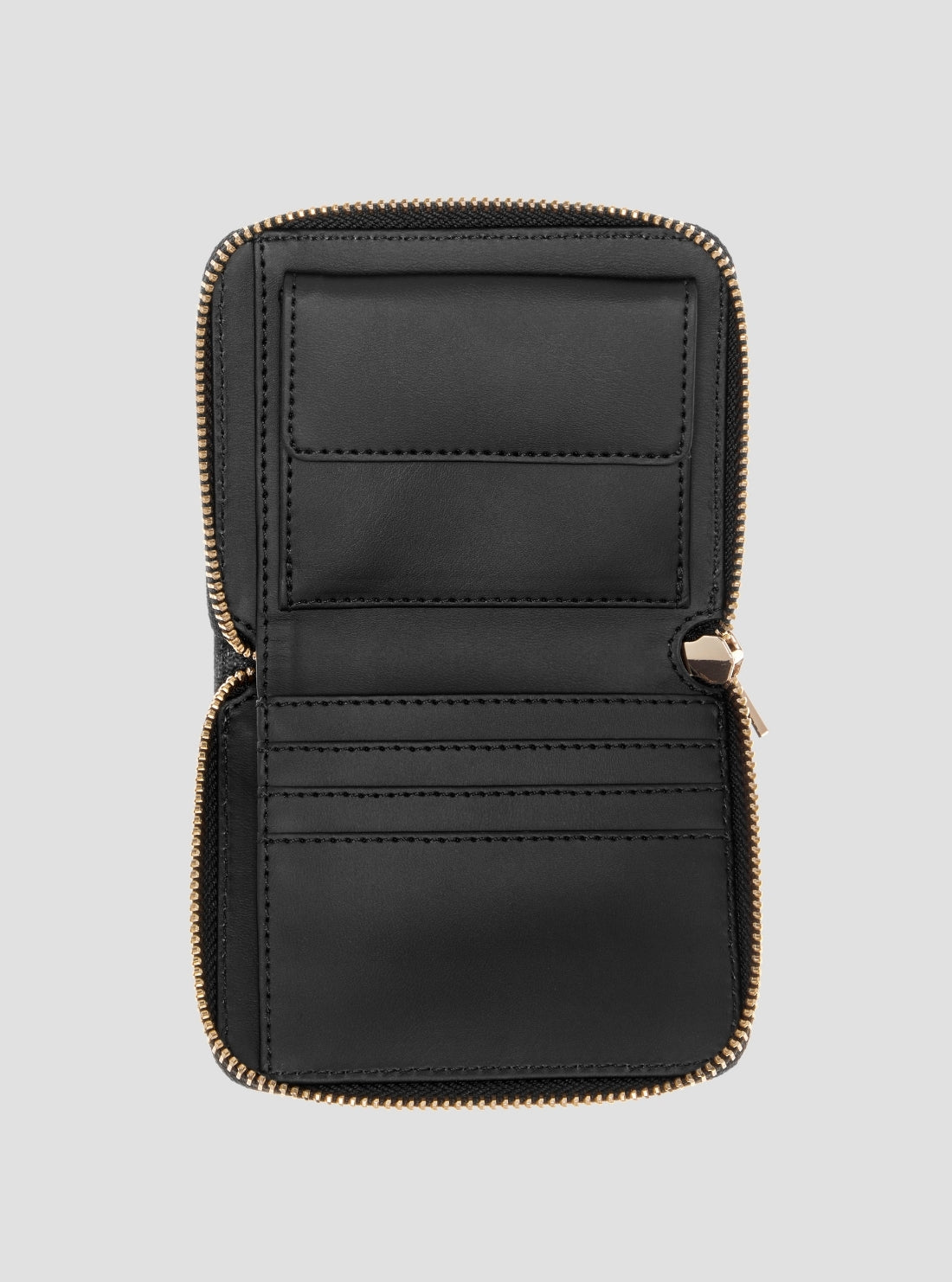 GUESS Womens Black Aldina Small Zip Around Wallet GG9663137 Inside View
