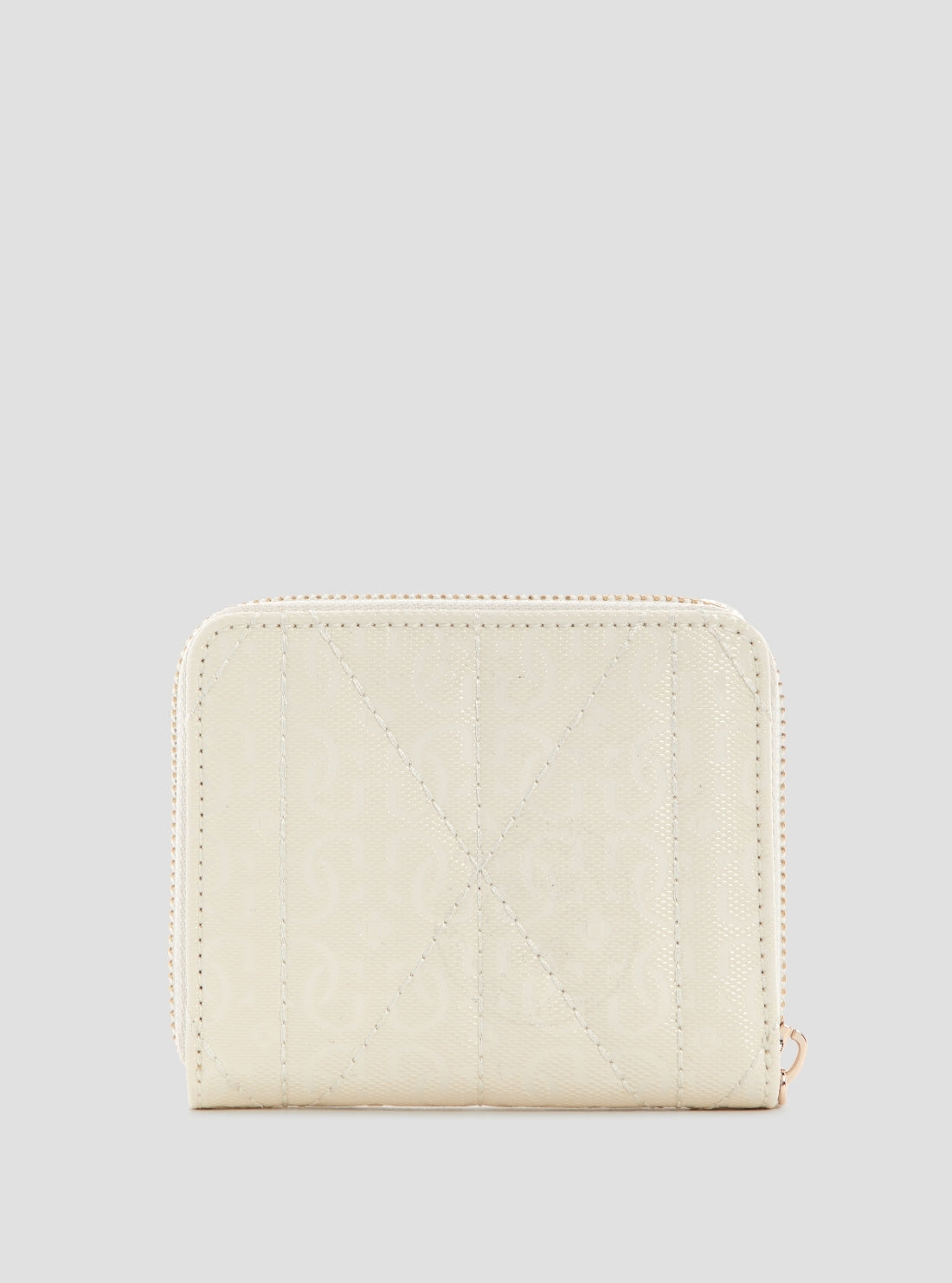 GUESS Womens White Aldina Small Zip Around Wallet GG9663137 Back View