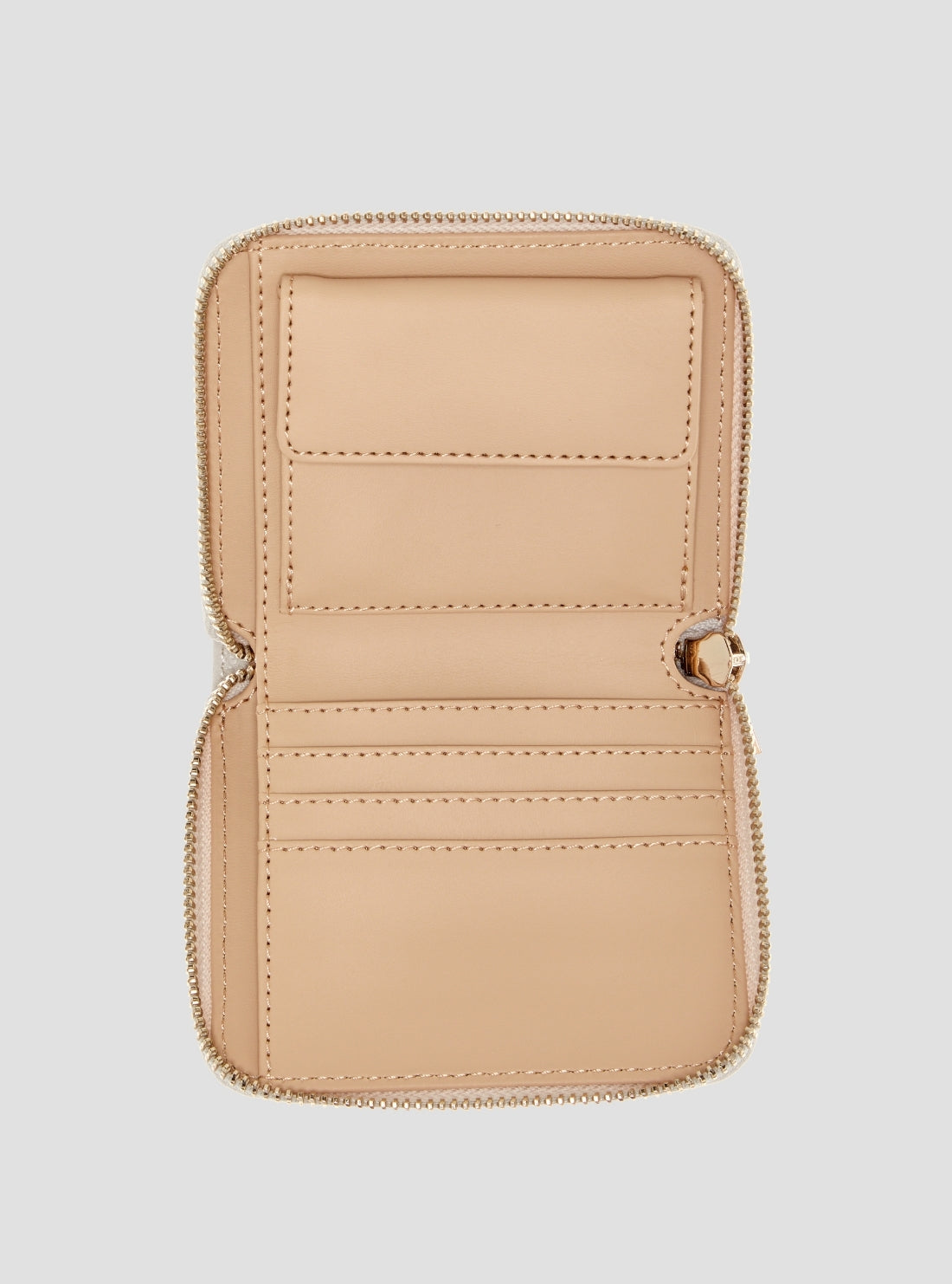 GUESS Womens White Aldina Small Zip Around Wallet GG9663137 Inside View