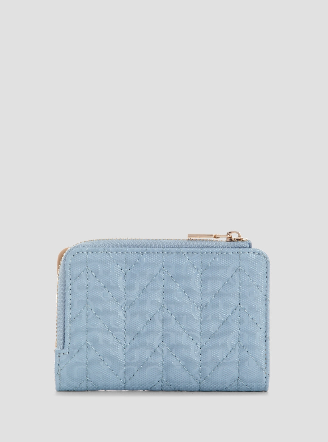 GUESS Womens Light Blue Stacey Zip Around Card Case GG9741156 Back View