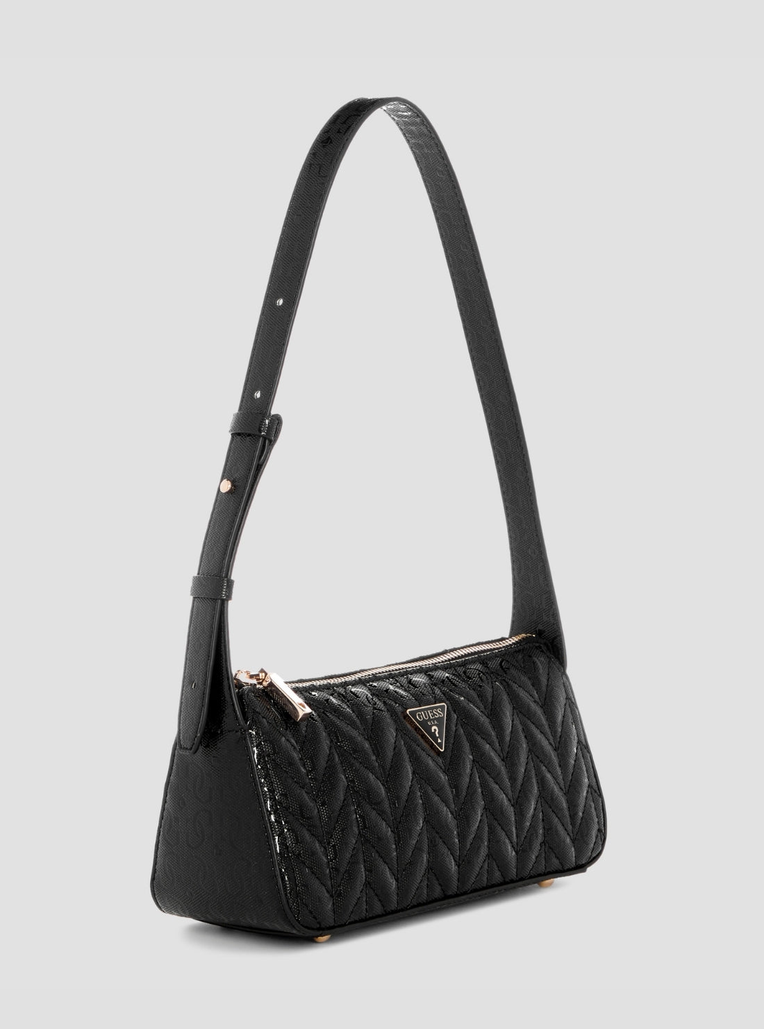 GUESS Womens Black Stacey Mini Shoulder Bag GG974172 Side View
