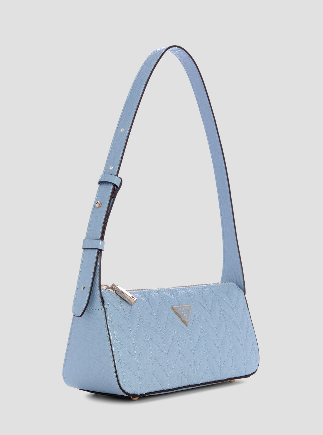 GUESS Womens Light Blue Stacey Mini Shoulder Bag GG974172 Side View