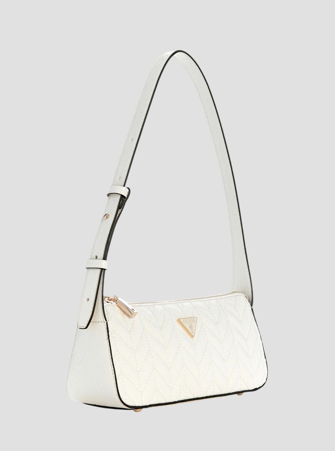 GUESS Womens White Stacey Mini Shoulder Bag GG974172 Side View