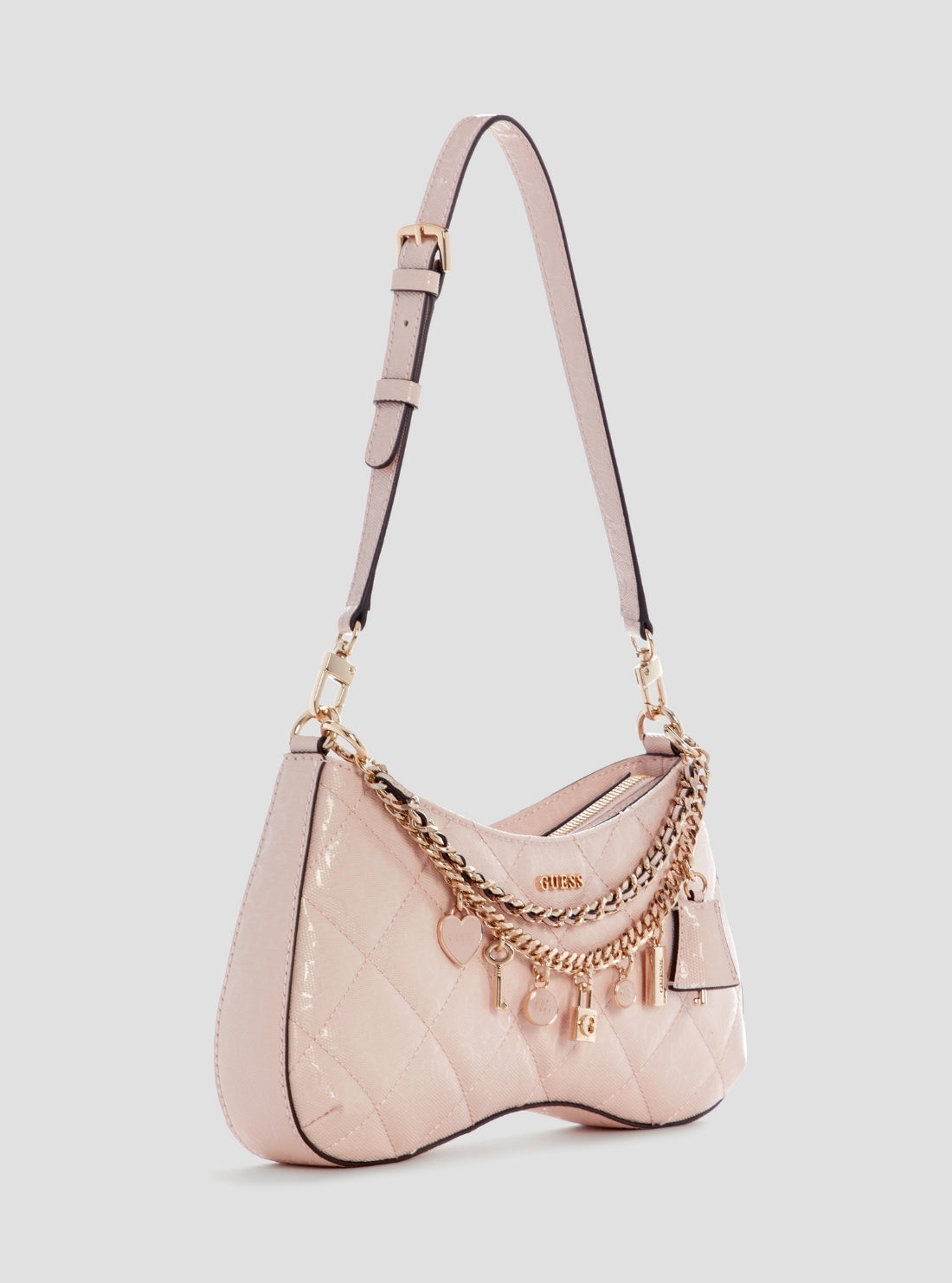 GUESS Womens Pink Libby Shoulder Bag GG991218 Side View