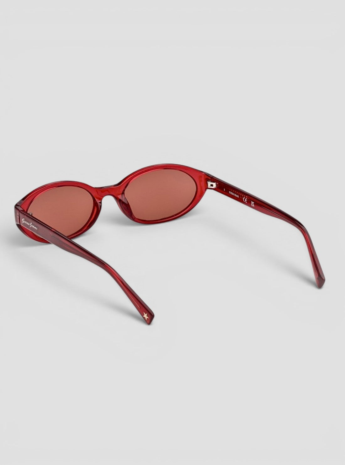 GUESS Sunglasses Shiny Red Oval Sunglasses GJ00009 Back View
