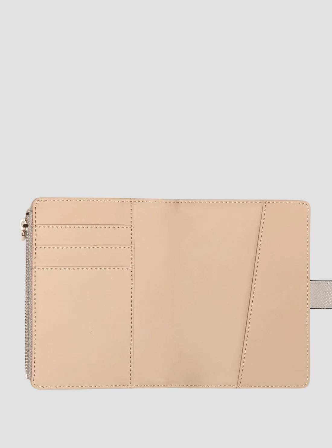 GUESS Womens White Multi Logo Emelie Passport Case GM9928158 Inside View