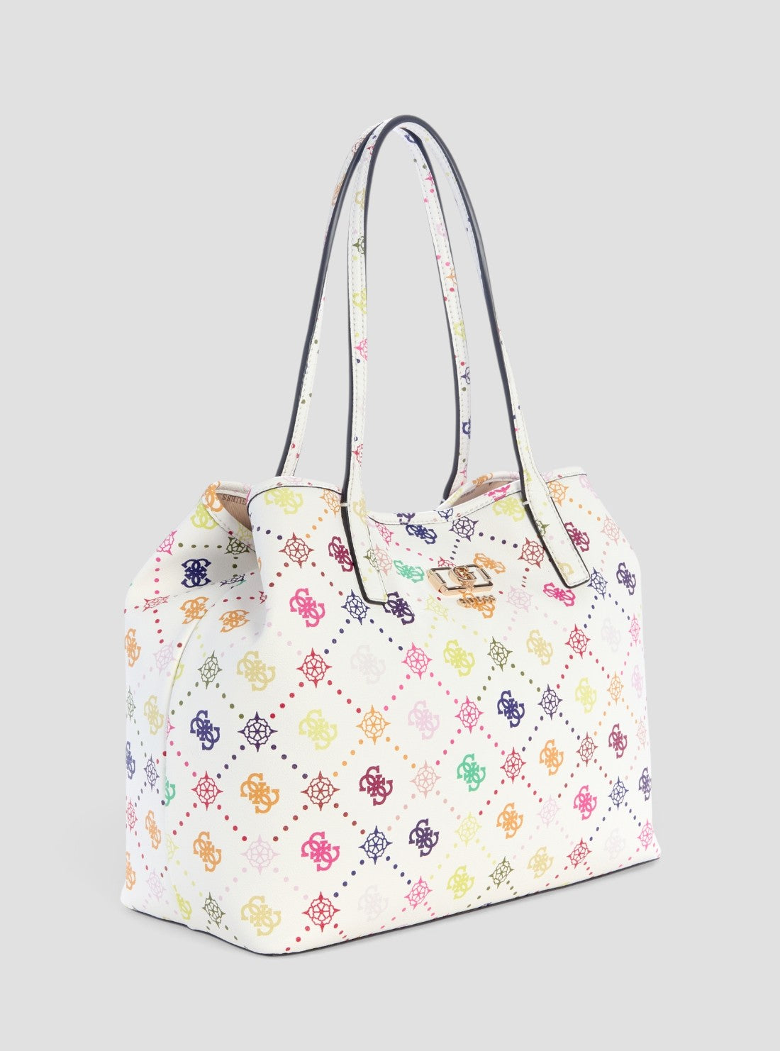 GUESS Handbags White Logo Emelie 2 In 1 Tote Bag GM992823 Side View