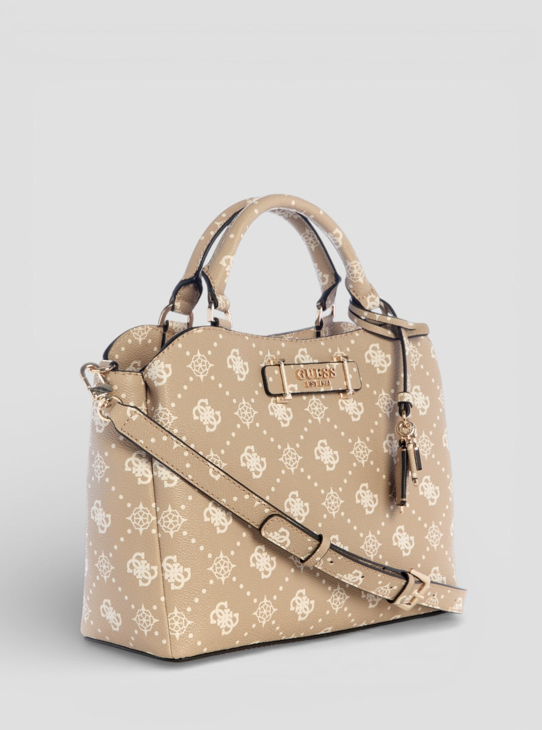 GUESS Womens Biscotti Logo Silia Girlfriend Satchel Bag GP989006 Side View