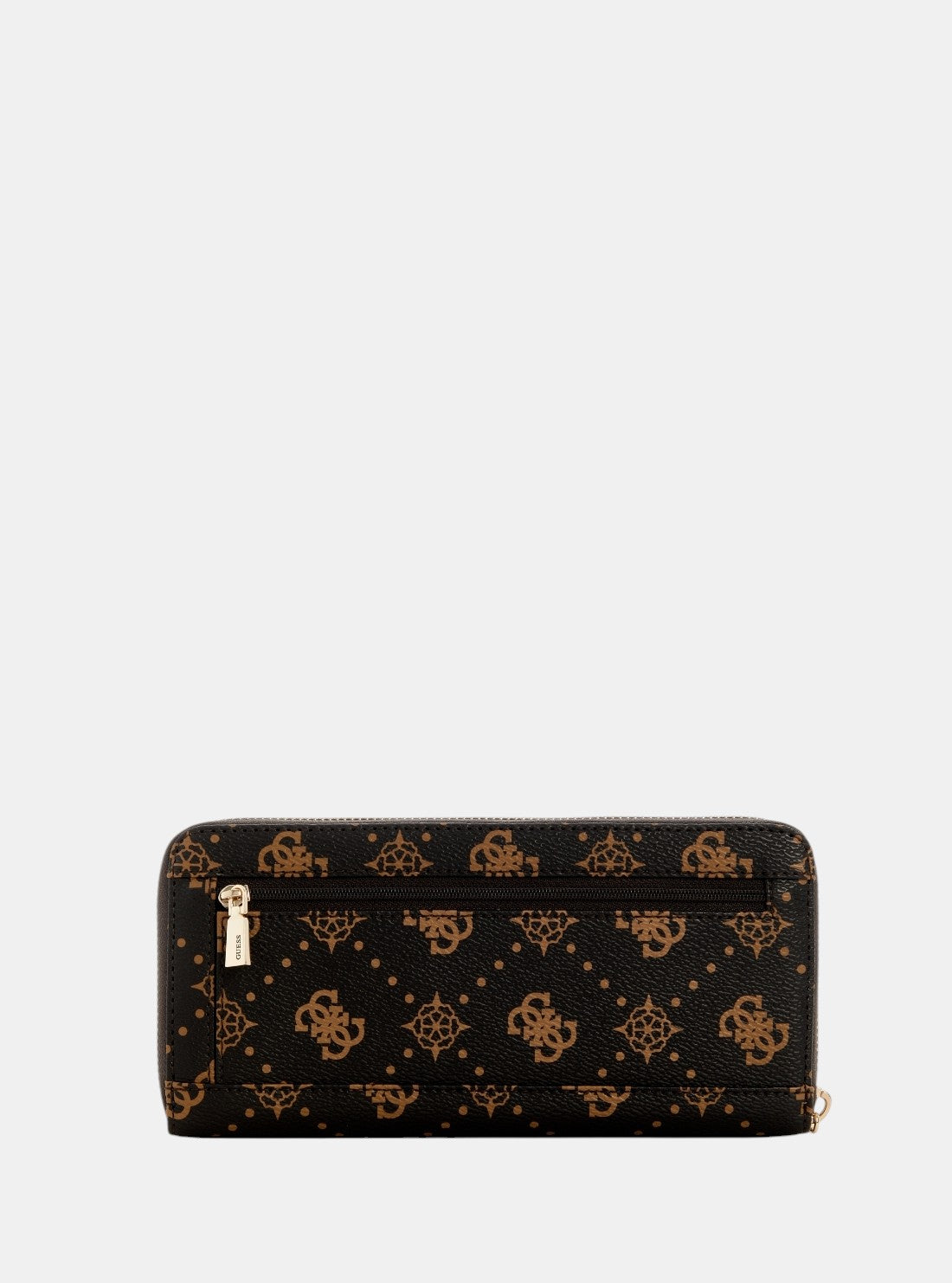 GUESS Womens Brown Logo Silia Large Zip Around Wallet GP9890146 Back View