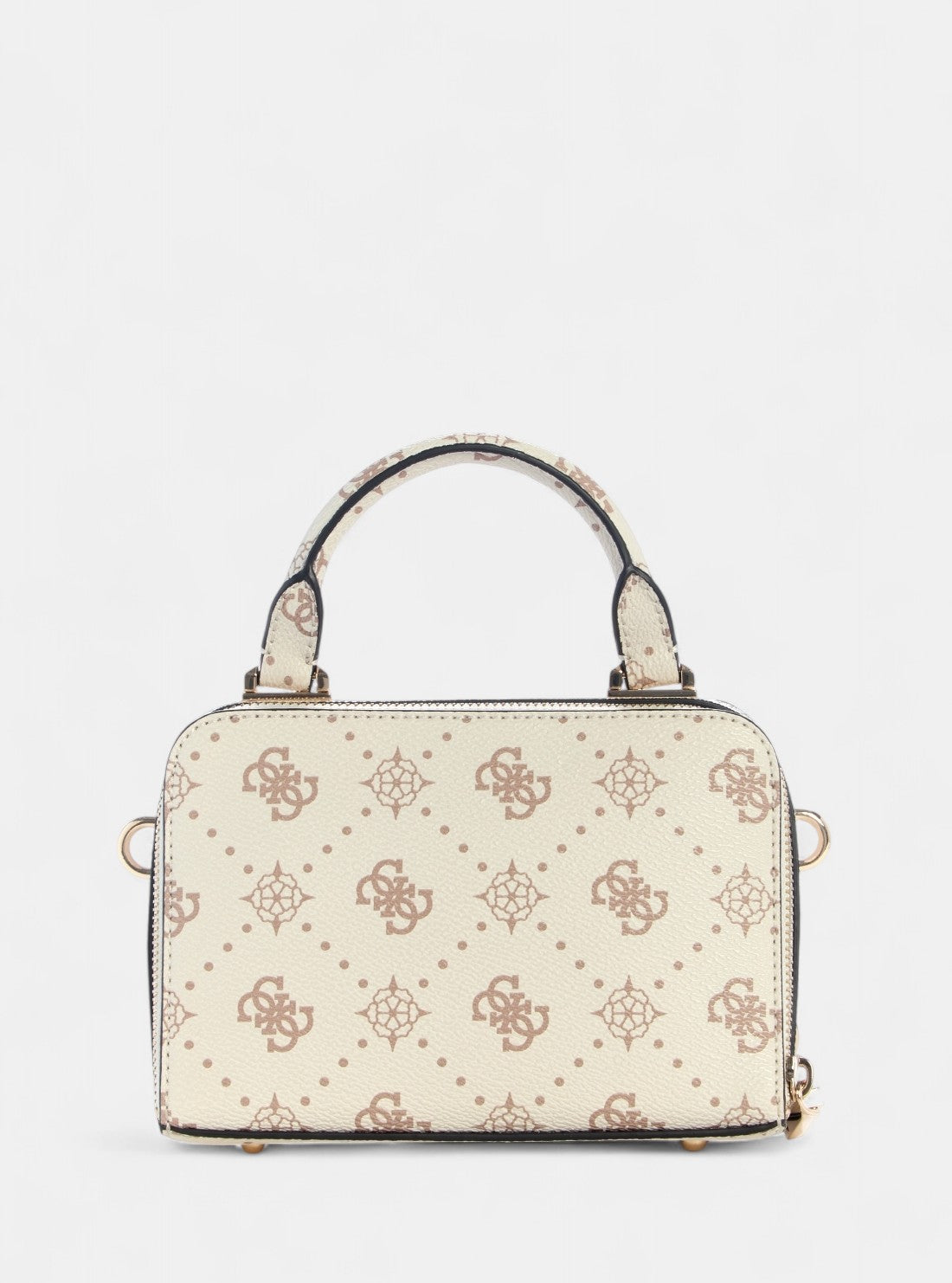GUESS Womens White Logo Dea Girlfriend Satchel Bag GP989076 Back View