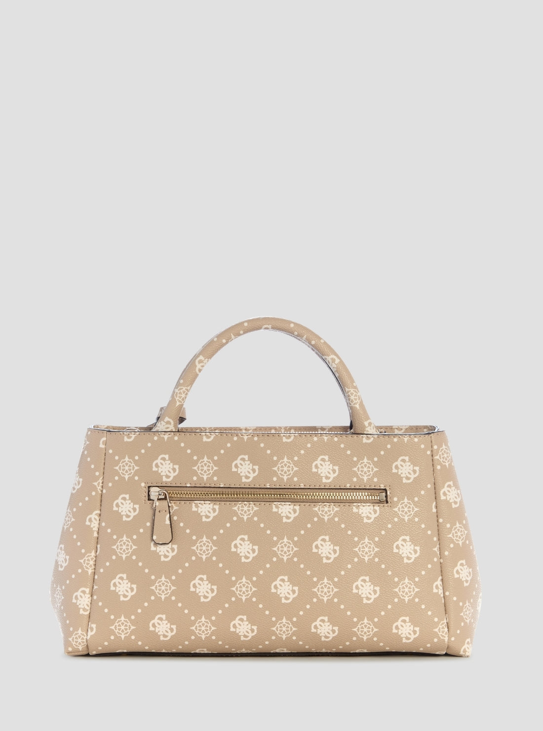 GUESS Womens Beige Logo Carrie Girlfriend Satchel Bag GP989806 Back View