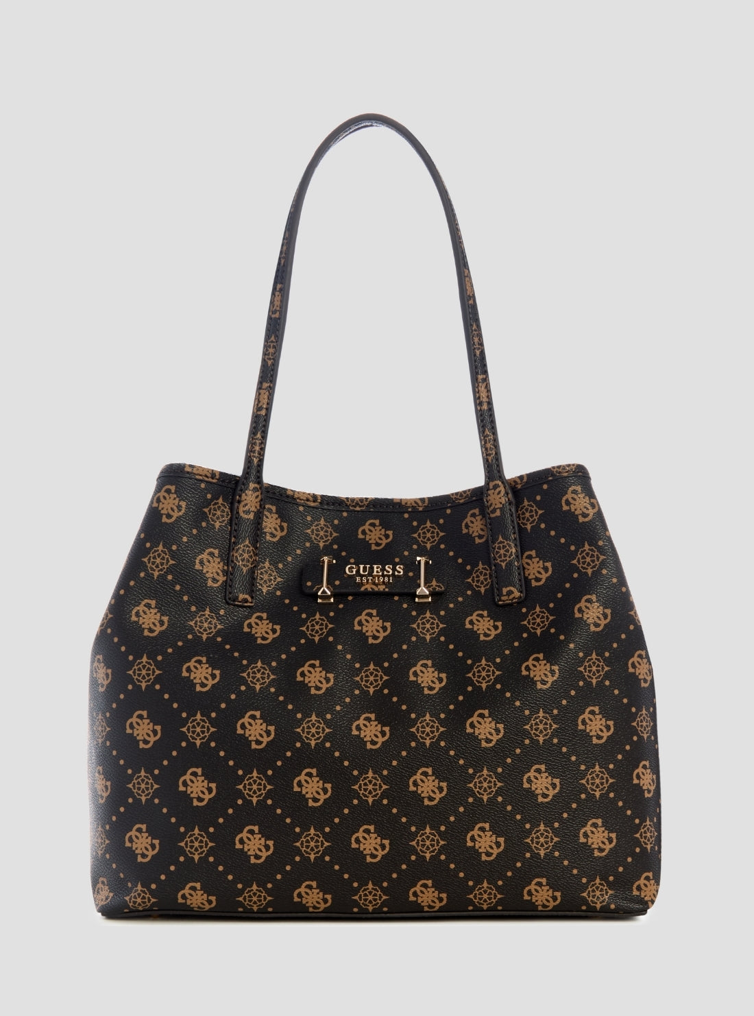 GUESS Womens Brown Logo Carrie 2-in-1 Tote Bag GP989823 Front View_2