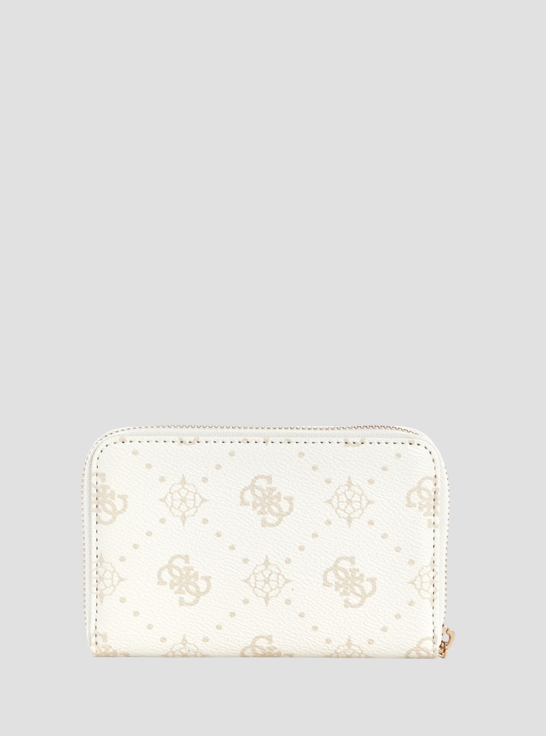 GUESS Womens White Logo Emelie Medium Zip Around Wallet GP9928140 Back View