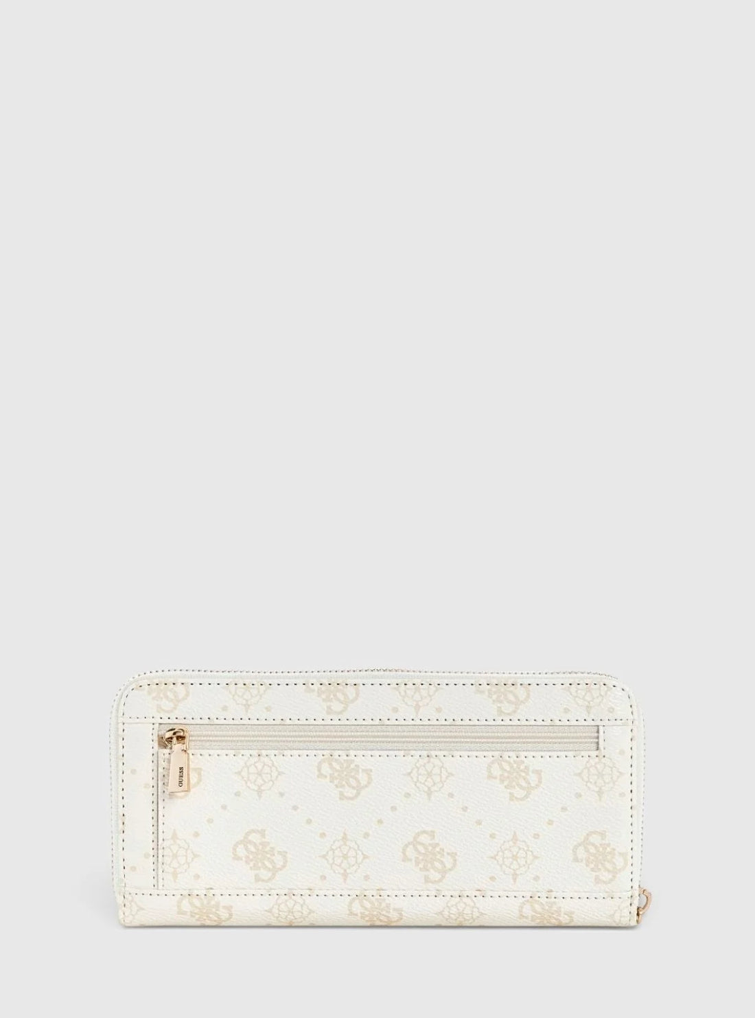 GUESS Womens White Logo Emelie Large Zip Around Wallet GP9928146 Back View