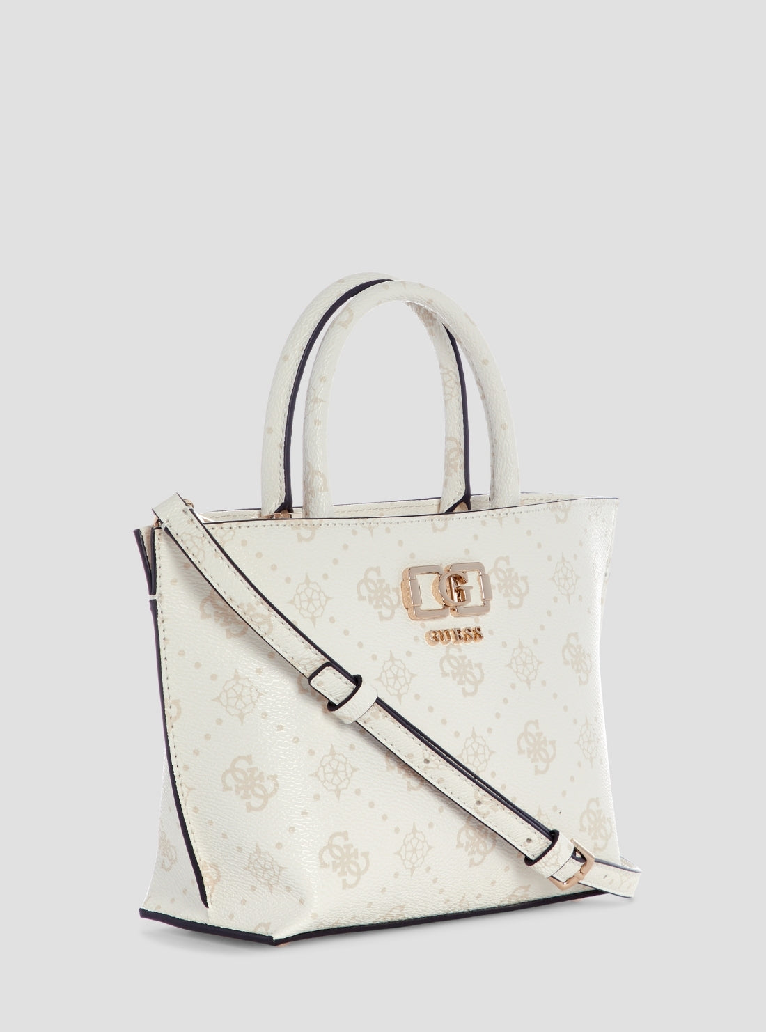 GUESS Womens White Logo Emelie Mini Tote Bag GP992875 Side View