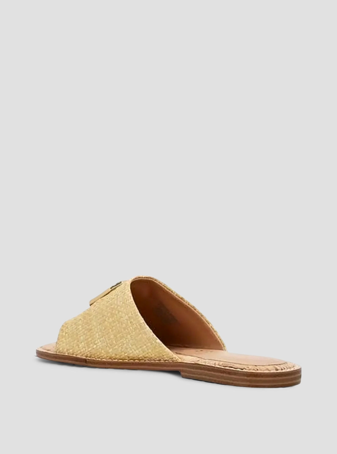 GUESS Womens Beige Graysie Flat Sandals GRAYSIE Back View