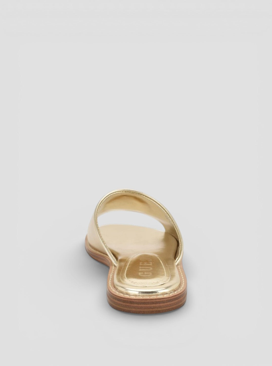 GUESS Womens Gold Graysie4 Slide Sandals GRAYSIE4 Back View