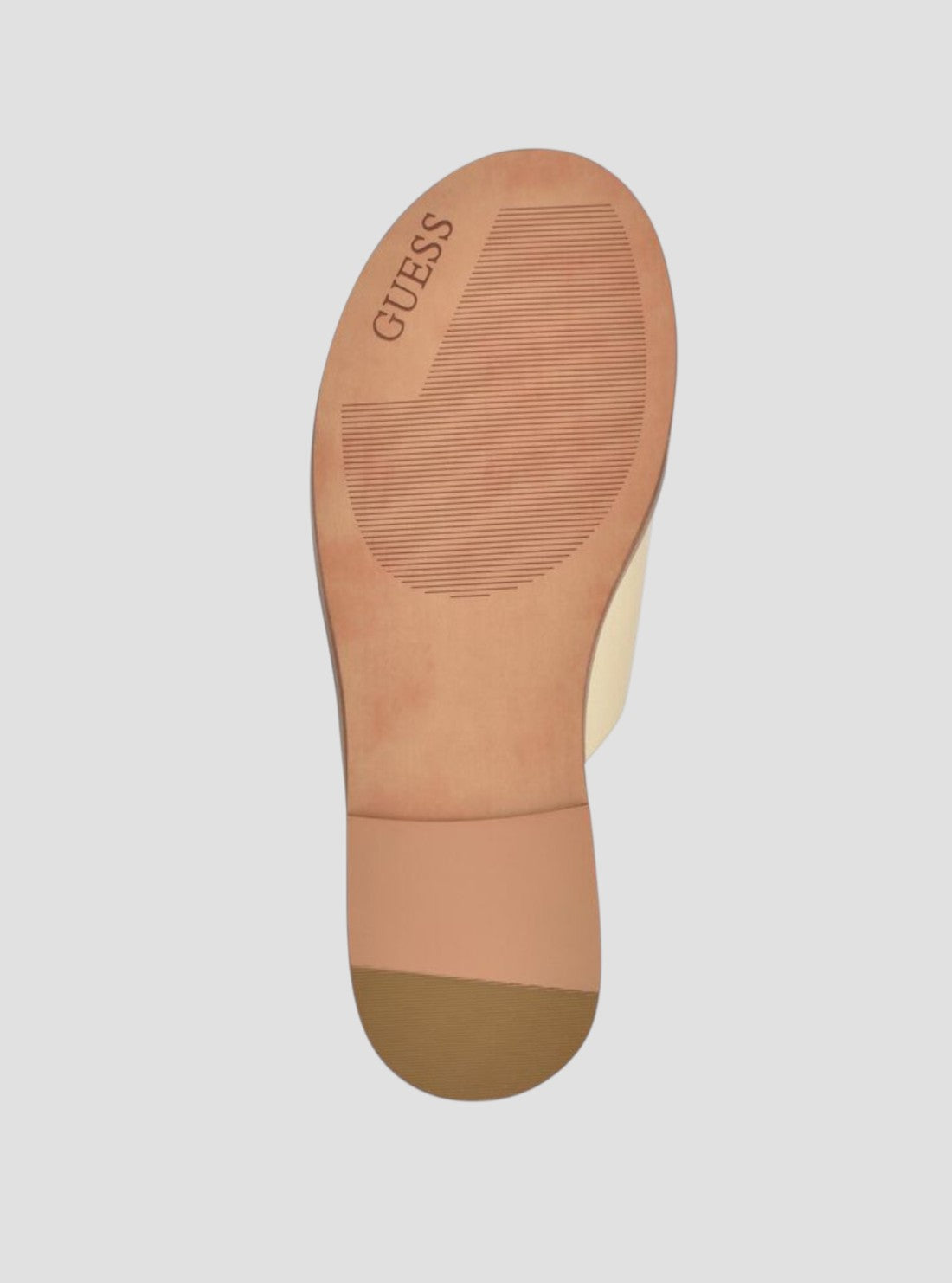 GUESS Womens Gold Graysie4 Slide Sandals GRAYSIE4 Bottom View