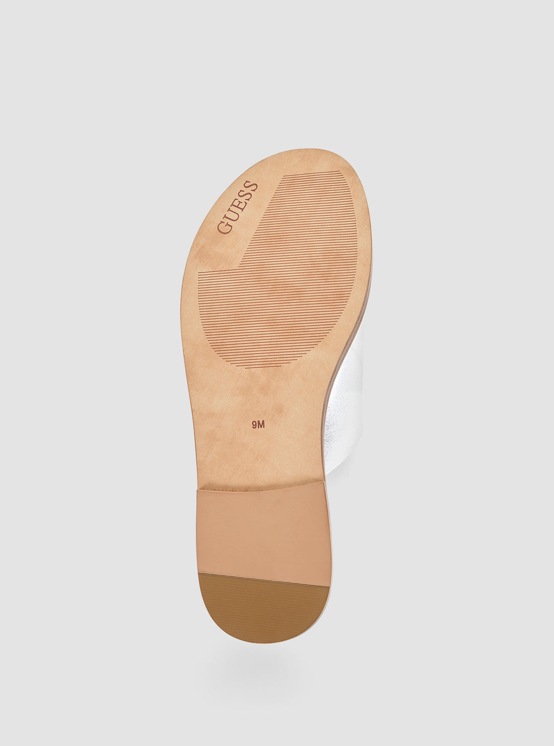 GUESS Footwear Silver Graysie Flat Sandals GRAYSIE4 Bottom View