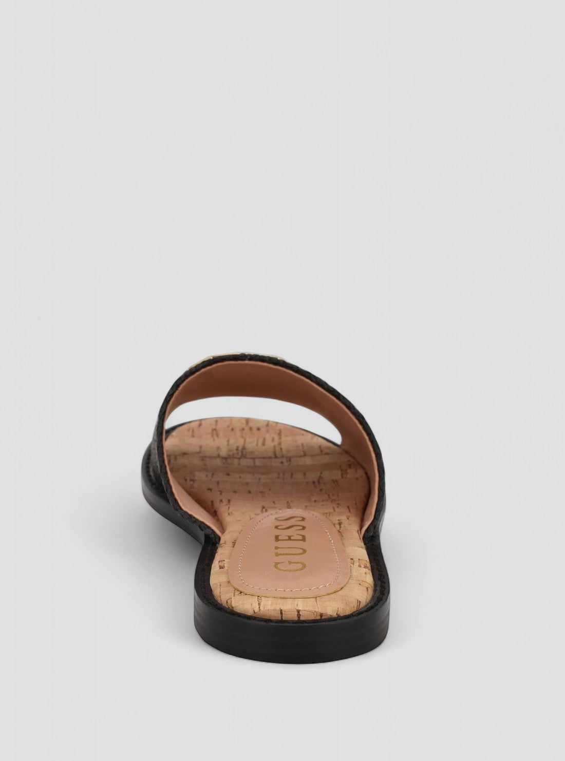 GUESS Footwear Black Graysie Flat Sandals GRAYSIE Back View