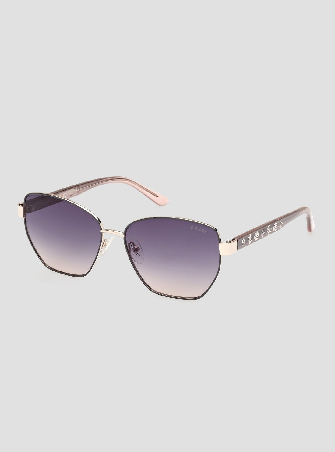 GUESS Womens Grey Josey Butterfly Metal Sunglasses GU00102_20B  Front Side View