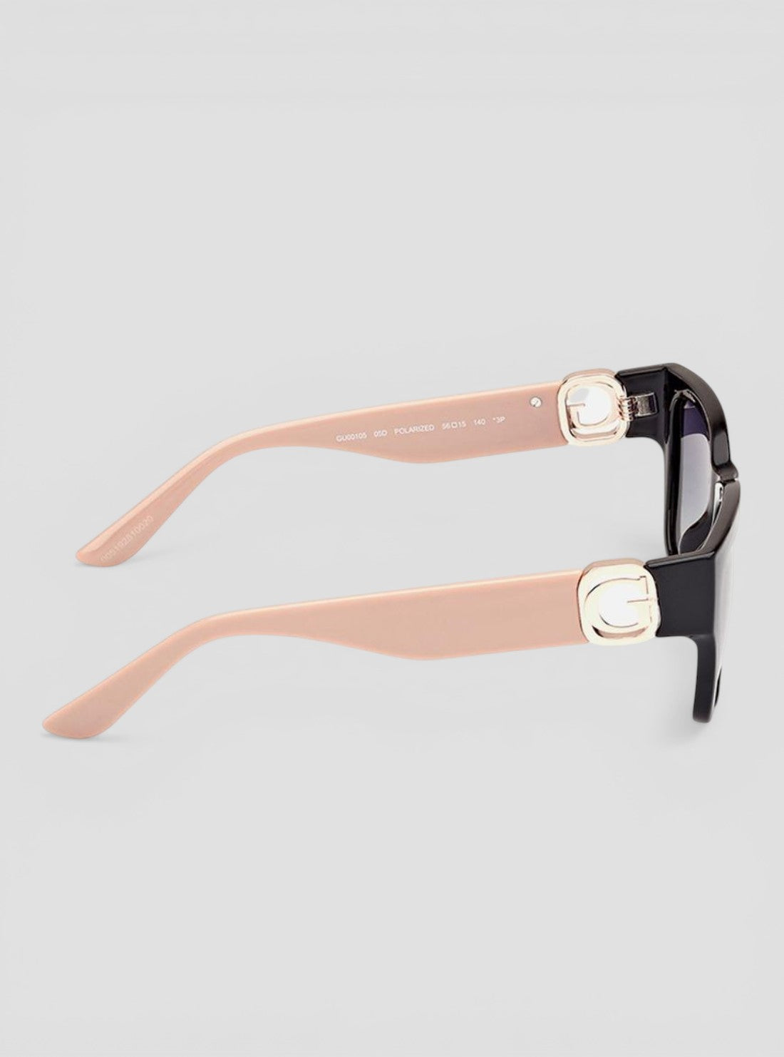 GUESS Accessories Black Polarized Square Sunglasses GU00105 Side View