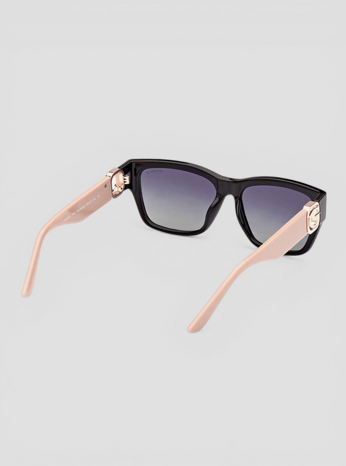 GUESS Accessories Black Polarized Square Sunglasses GU00105 Back Side View