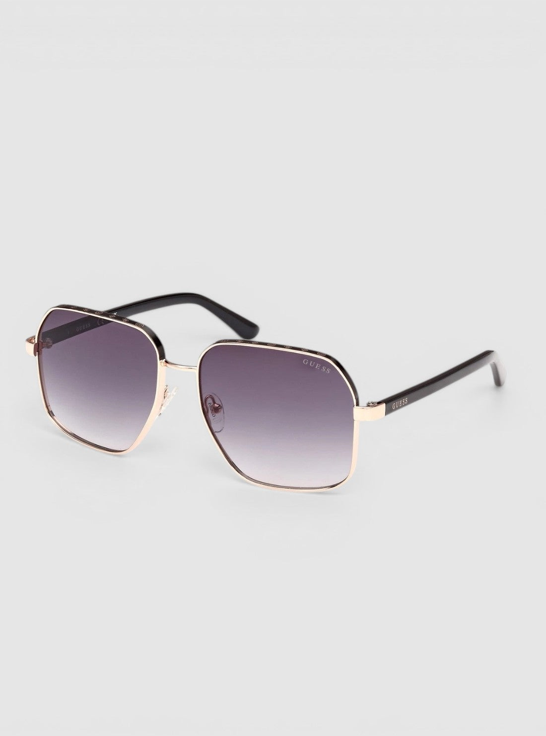 GUESS Accessories Black Gradient Smoke Square Sunglasses GU00107_5805B Side View
