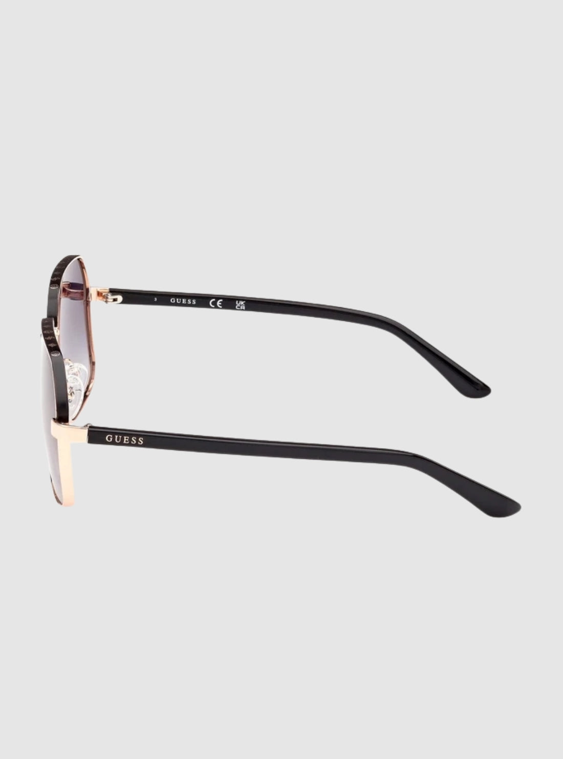 GUESS Accessories Black Gradient Smoke Square Sunglasses GU00107_5805B Side View