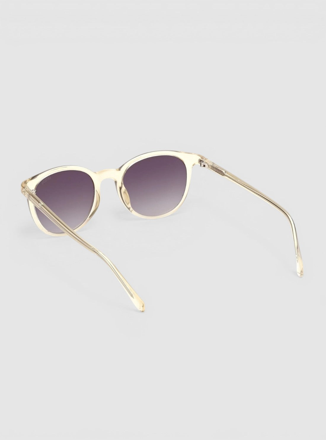 GUESS Accessories Shiny Yellow Smoke Round Sunglasses GU00118_5139C Back View