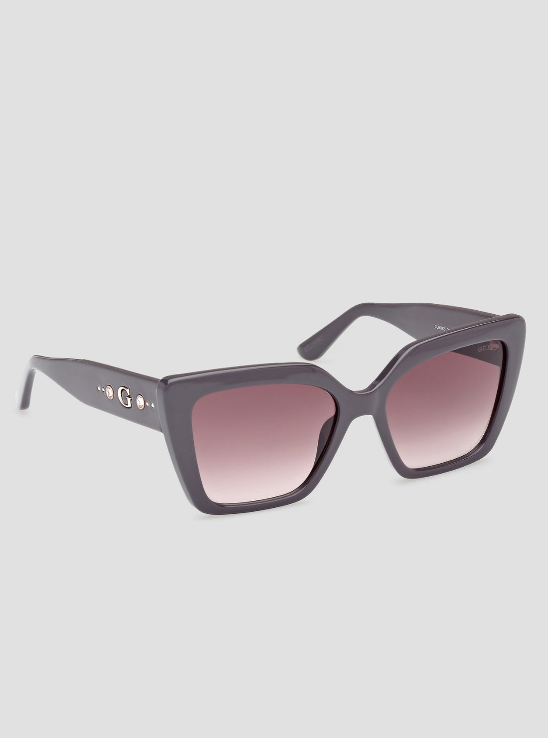 GUESS Womens Brown Grey Square Sunglasses GU00162 Front Side View