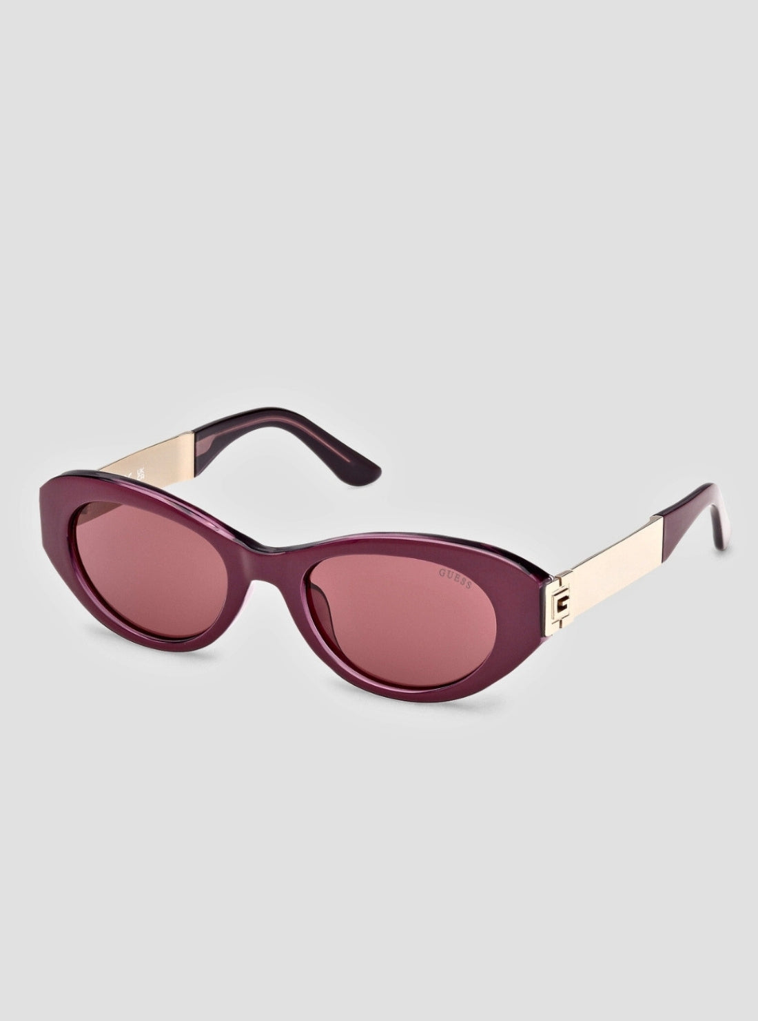 GUESS Womens Shiny Violet Round Sunglasses GU00261-H Side View