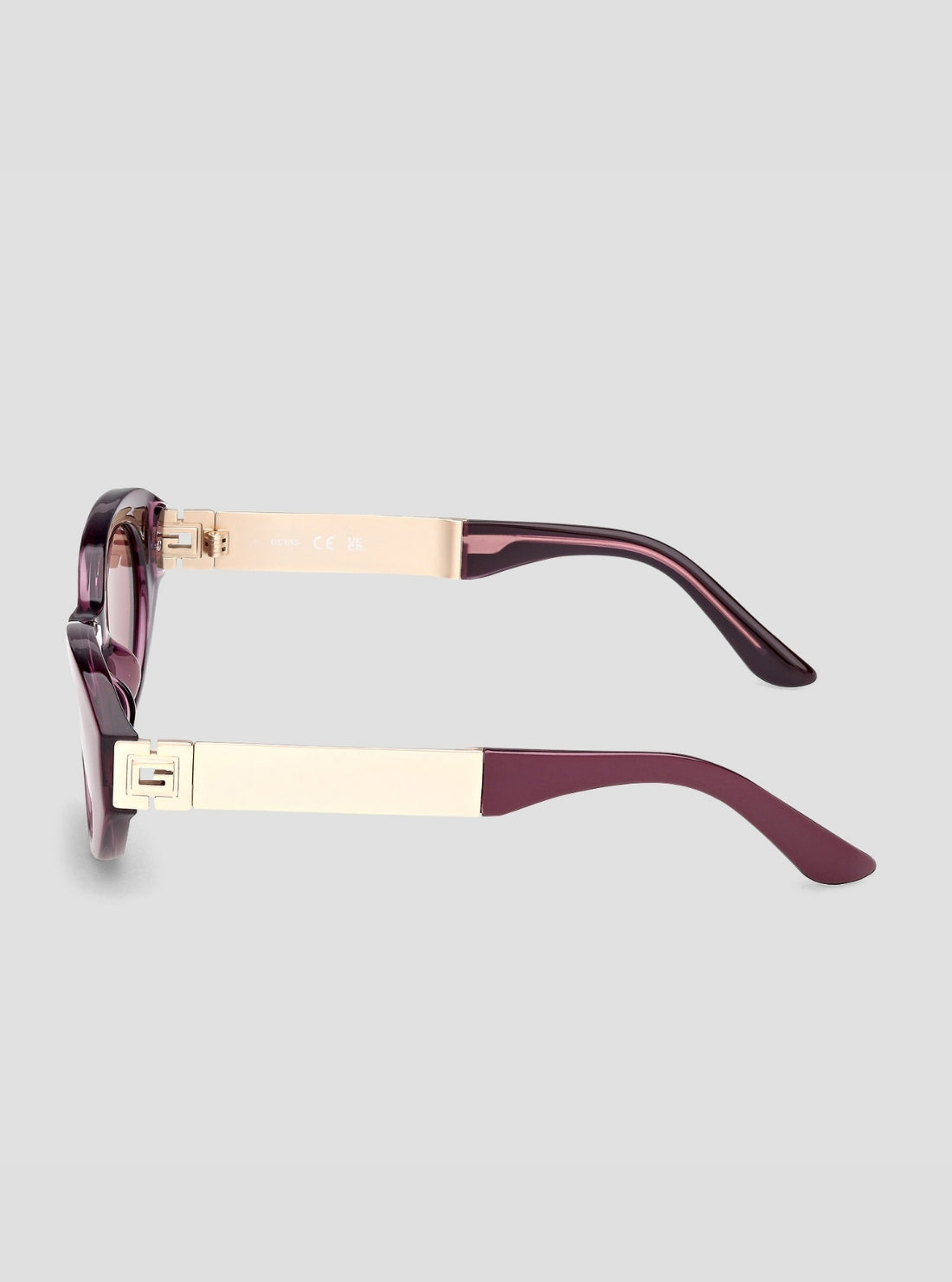 GUESS Womens Shiny Violet Round Sunglasses GU00261-H Side View