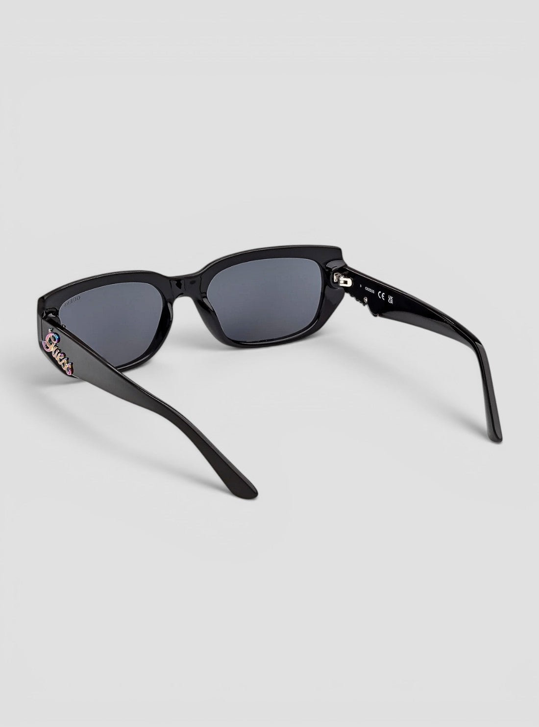GUESS Accessories Black Rectangular Sunglasses GU0030601A Back View