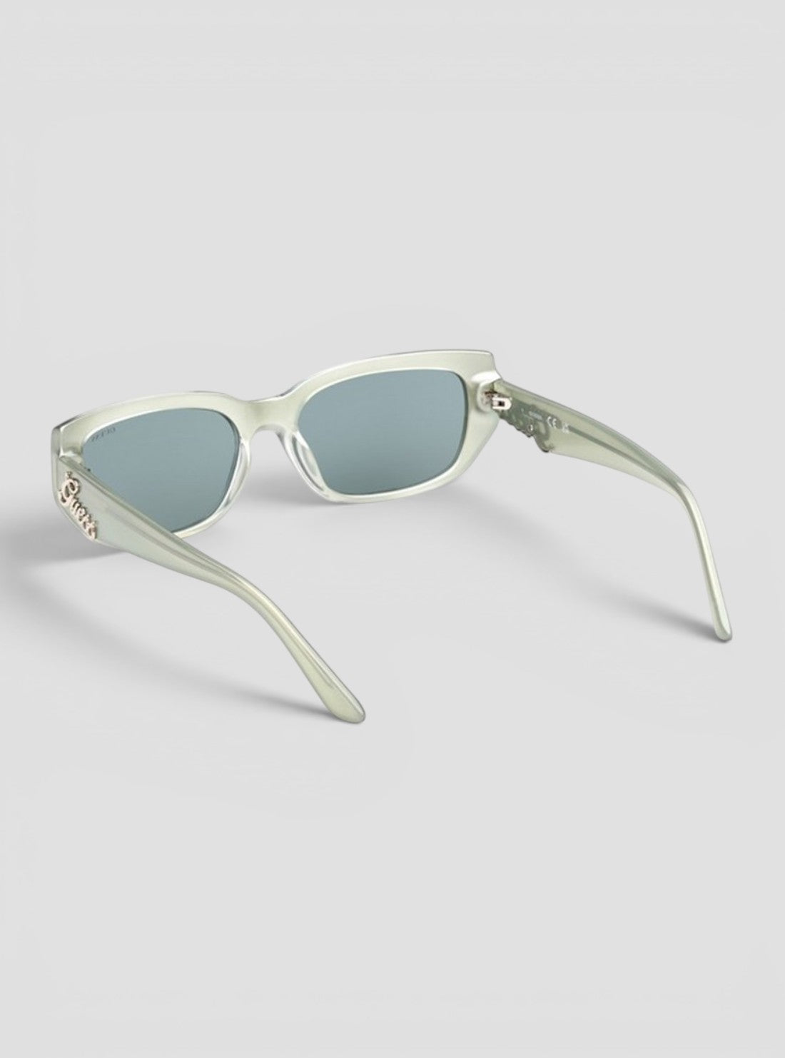 GUESS Accessories Light Green Rectangular Sunglasses GU0030695N Back Side View