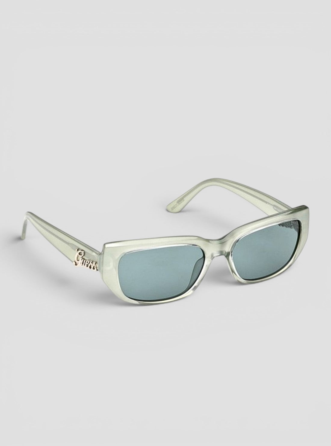 GUESS Accessories Light Green Rectangular Sunglasses GU0030695N Side View