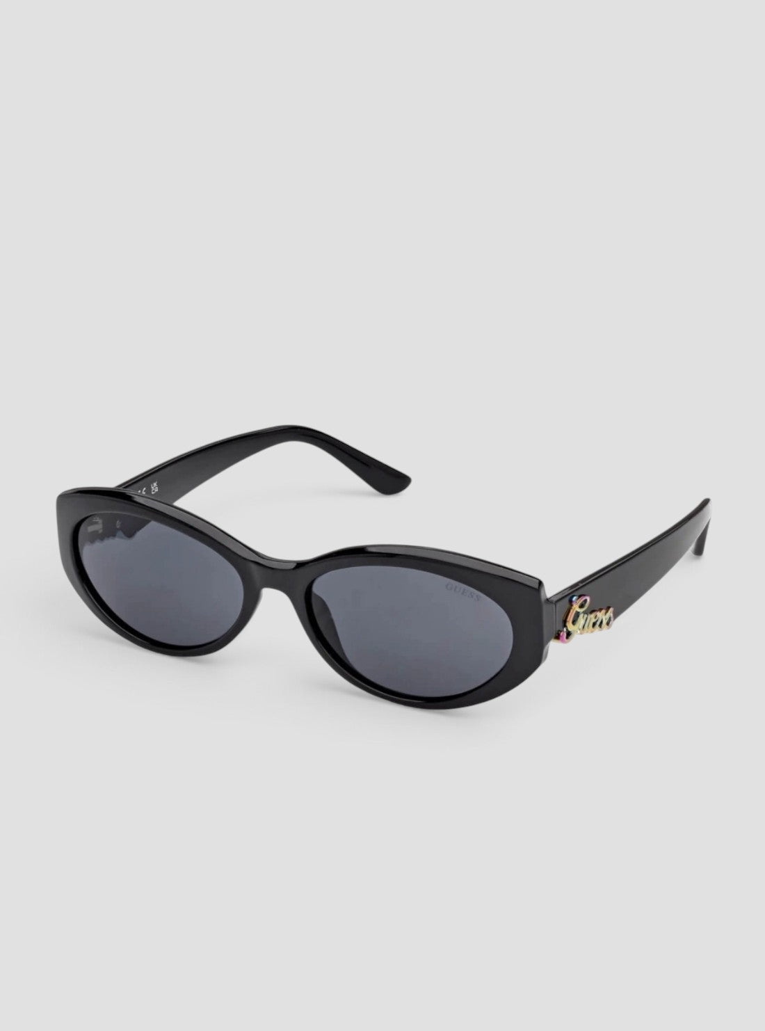 GUESS Accessories Shiny Black Oval Sunglasses GU0030701A Side VIew