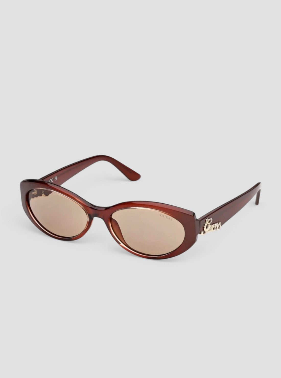 Dark Brown Oval Sunglasses
