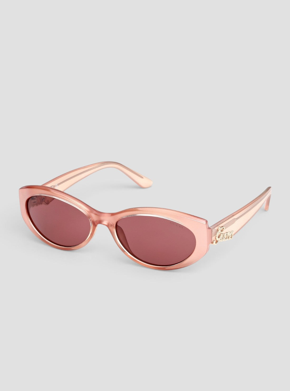 GUESS Accessories Pink Bordeaux Oval Sunglasses GU0030774S Front Side View