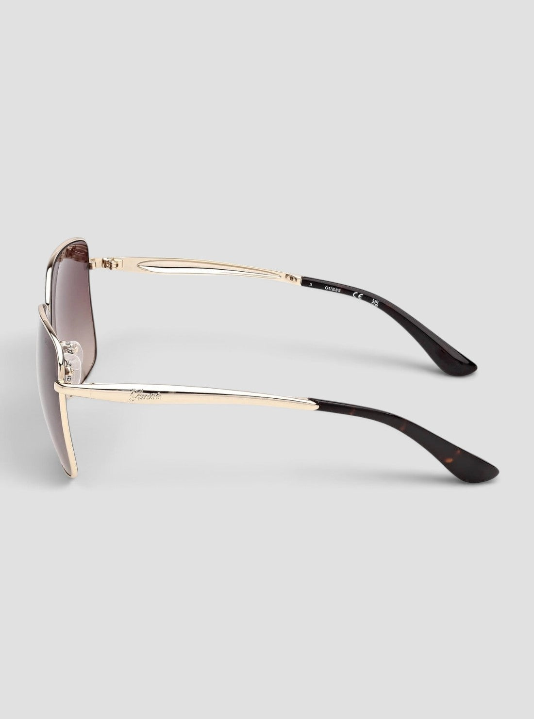GUESS Accessories Gradient Brown Square Sunglasses GU0030832F Side View