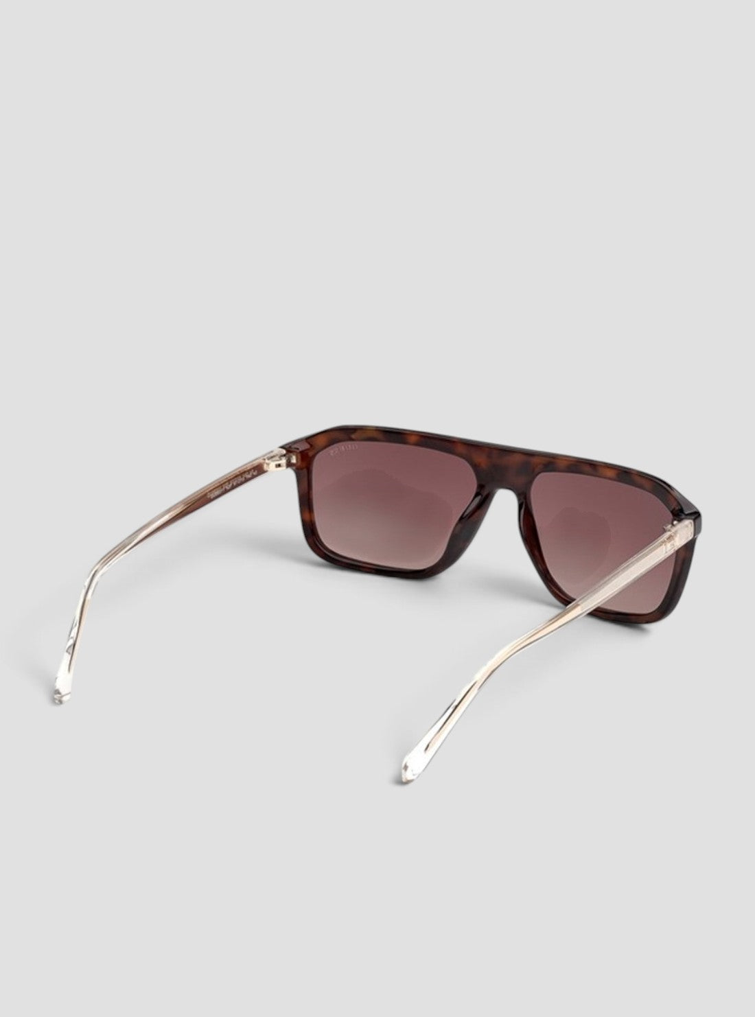 GUESS Accessories Dark Havana Rectangular Sunglasses GU0031152FBack View3