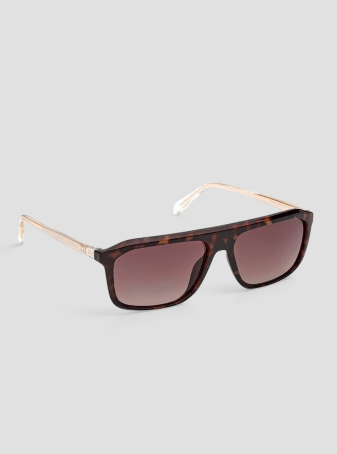 GUESS Accessories Dark Havana Rectangular Sunglasses GU0031152F Side View